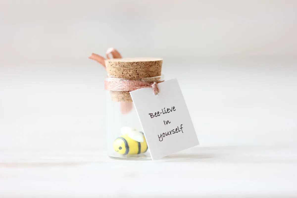 Hap-bee Birthday Wishes Glass Bottle with a Cute Little Bee Boyfriend Girlfriend Personalized Birthday Gift Beekeeper Gift Teen Gift 4
