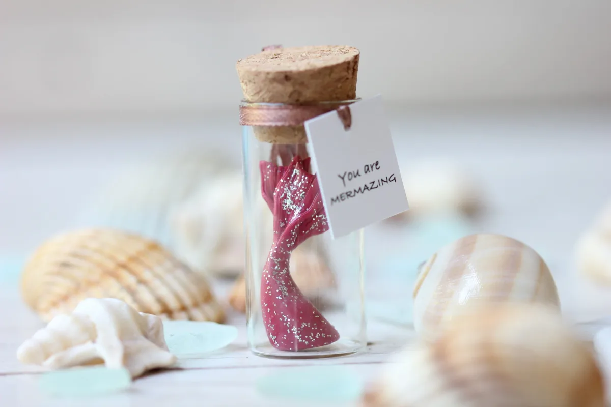 Mermaid Magic in a Bottle! Make a Splash with our Mermaid Tail in a Bottle! Personalized Mermaid Birthday Gift for Friend Coworkers Sister 4