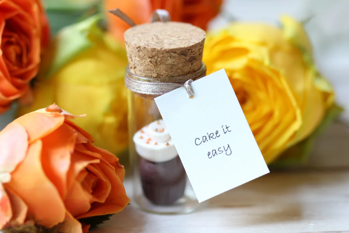 Sweet Delights in Glass: Personalized Pastry Jar Gift for Friend's Coworkers Sister Clay Cake Miniature Birthday Motivational Gift 2