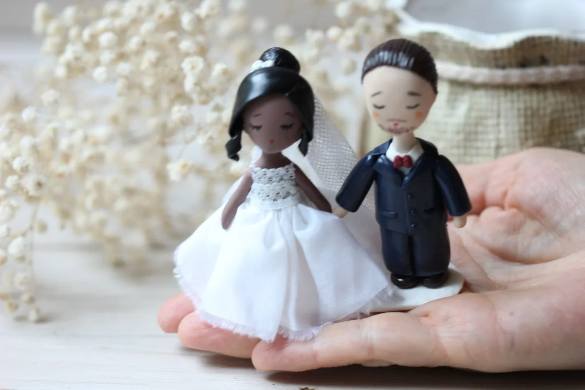 Love Unites: Customizable Bride and Groom Figurines Custom Wedding Figurine For Cake, Personalised Cake Toppers Couple Statue Figurine 9