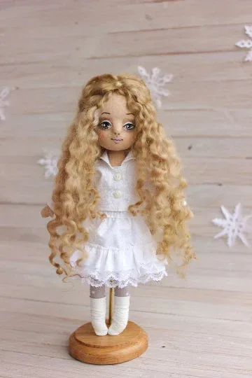 Cloth Doll, Art Doll, Bunny Doll, Collectible Doll, Christmas Birthday Gift for a Girl 5