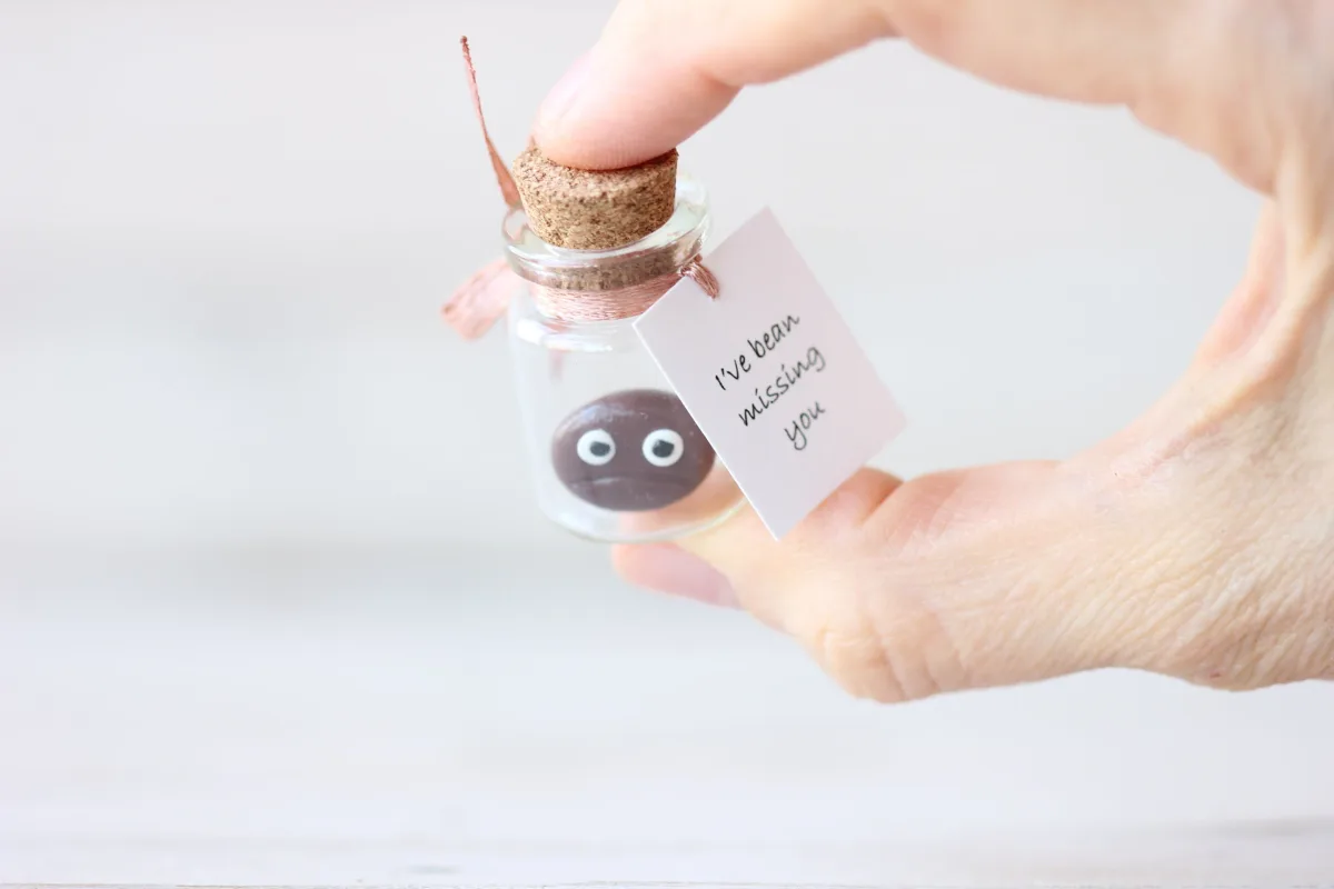 Coffee Bean Gift, Miniature Bean Customized Boyfriend, Girlfriend Present, Romantic Funny Gift Miss you Gift Personalized Christmas Gift 3