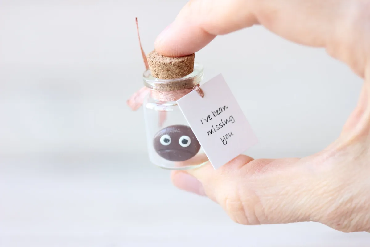Coffee Bean Gift, Miniature Bean Customized Boyfriend, Girlfriend Present, Romantic Funny Gift Miss you Gift Personalized Christmas Gift 5