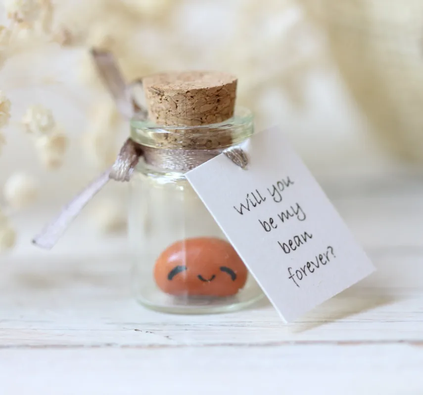 Everlasting Love Beans Cute Baked Bean Marriage Proposal Gift Favourite Human Bean, Punny Engagement Birthday Gift Christmas Miniature Bean 1