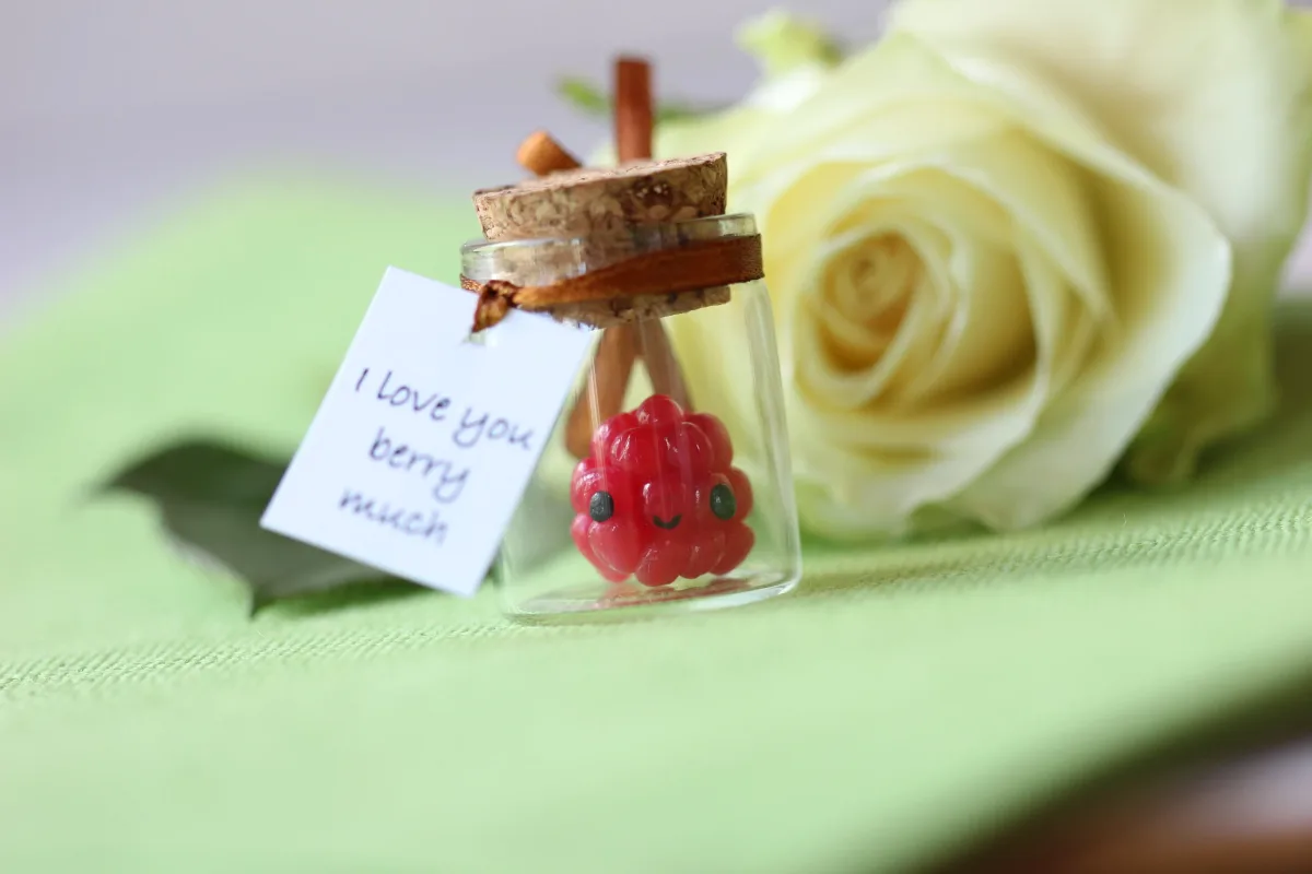 Girlfriend Gift Boyfriend Gift Raspberry Figurine Mothers Day Valentine's Day Christmas Gift For Her For Him Сute Postcard Alternative 4