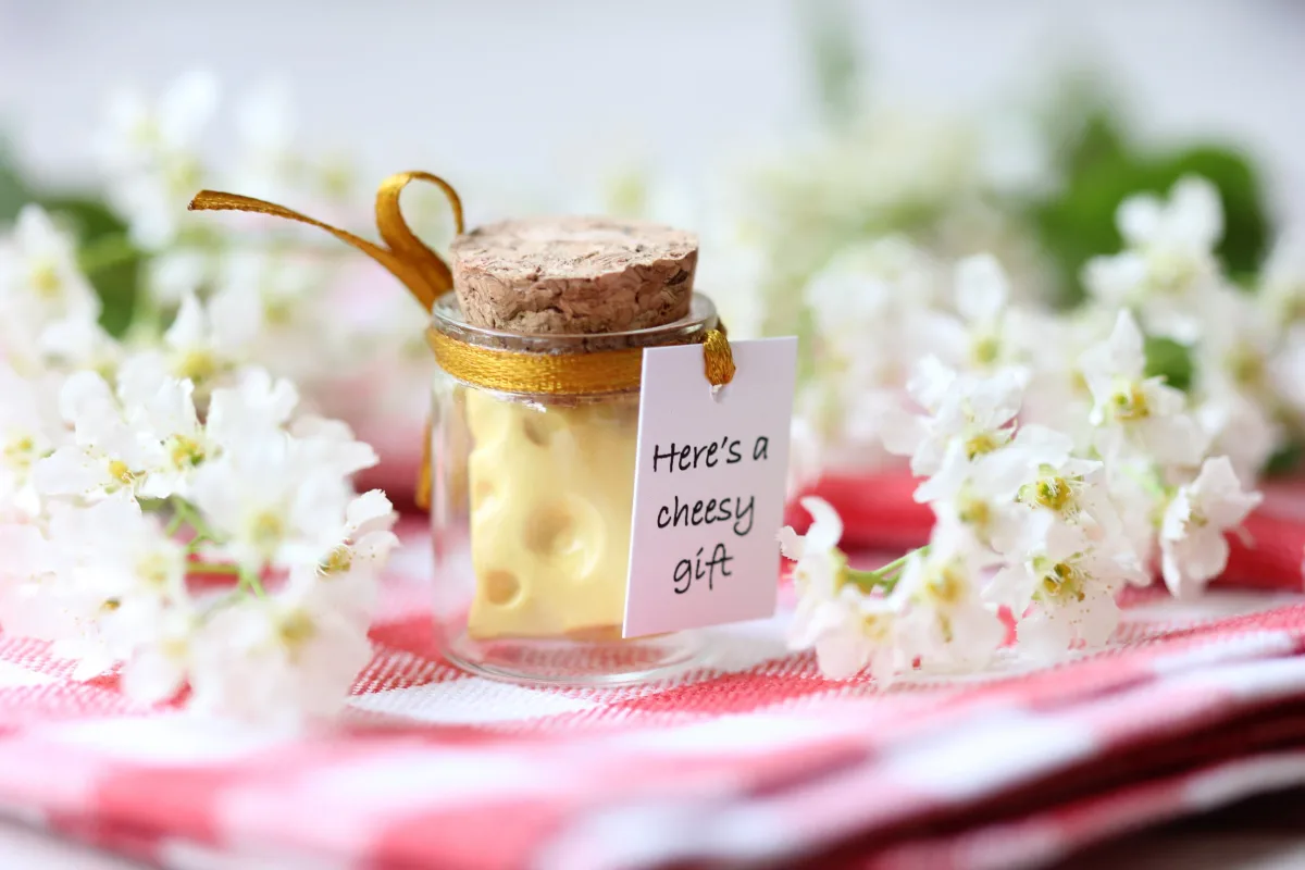 Here's a Cheesy Gift Polymer Clay Miniature Boyfriend Girlfriend Funny Gift Mother's Day Father's Day Coworkers Office Friend Christmas Gift 3
