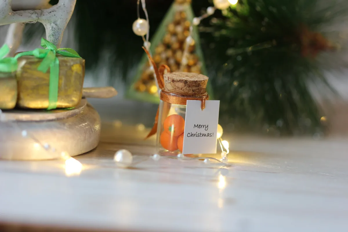 Mandarine Polymer Clay Miniature, Tangerines Christmas gift, oranges, New Year Gift, Boyfriend Gift, Girlfriend Gift, Advent Calendar Gift 6