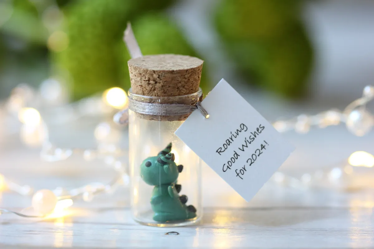 Mini Dragon in a Bottle with Customizable Message Personalized New Year Christmas Gift for Friends Colleagues Family Reunion Party Favors 1