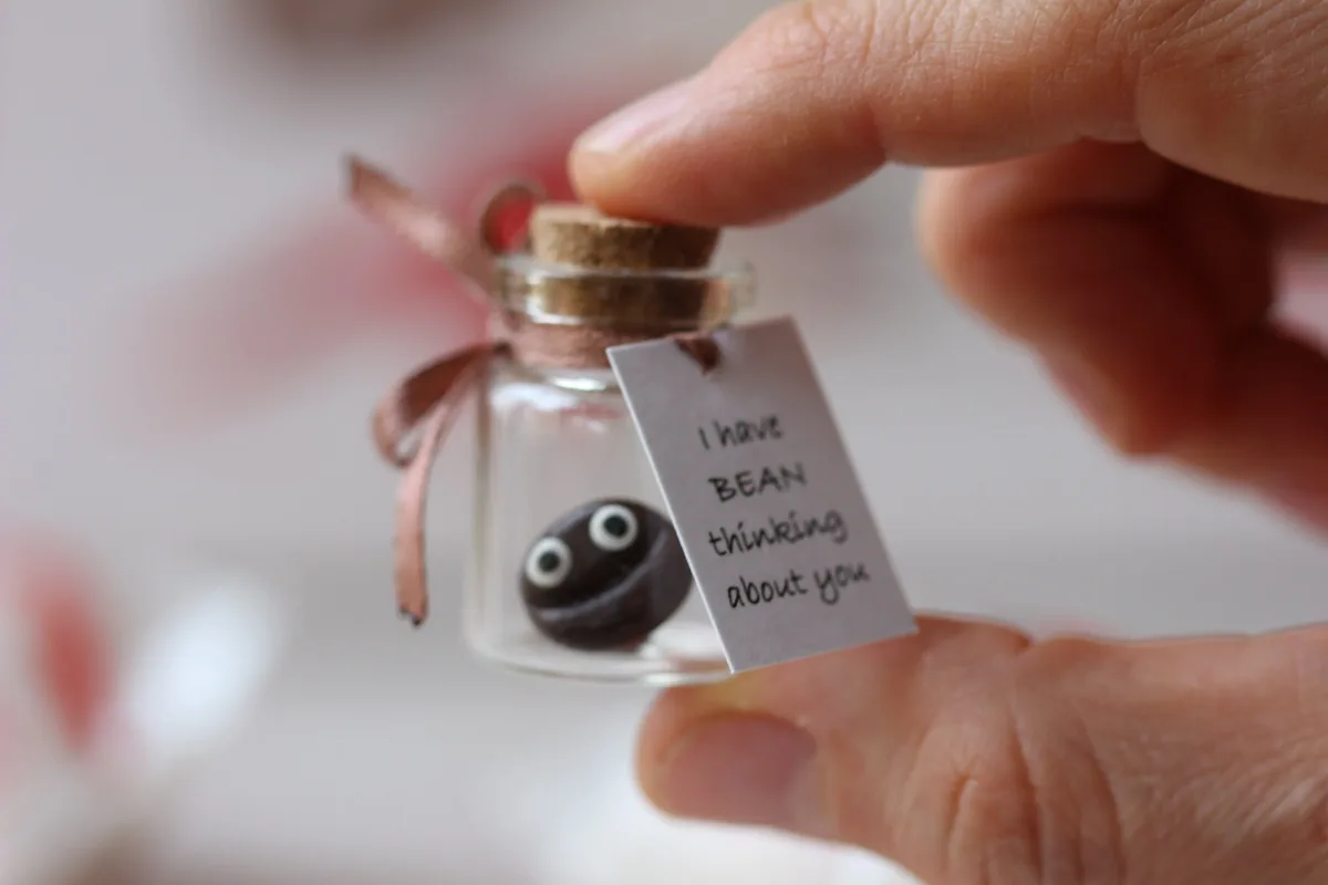 Miniature Coffee Bean Boyfriend Girlfriend Romantic Funny Gift Valentine's Day Christmas Vegan Gift Return to Office Gifts for Employees 1
