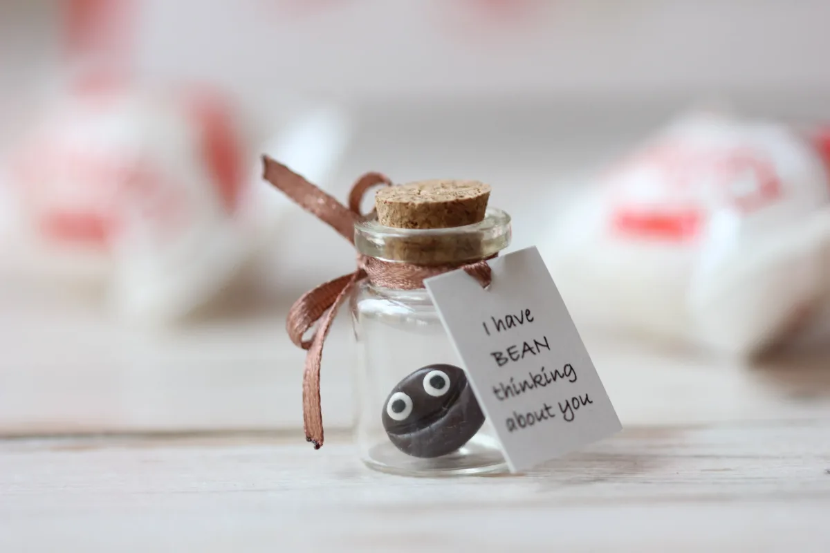 Miniature Coffee Bean Boyfriend Girlfriend Romantic Funny Gift Valentine's Day Christmas Vegan Gift Return to Office Gifts for Employees 2