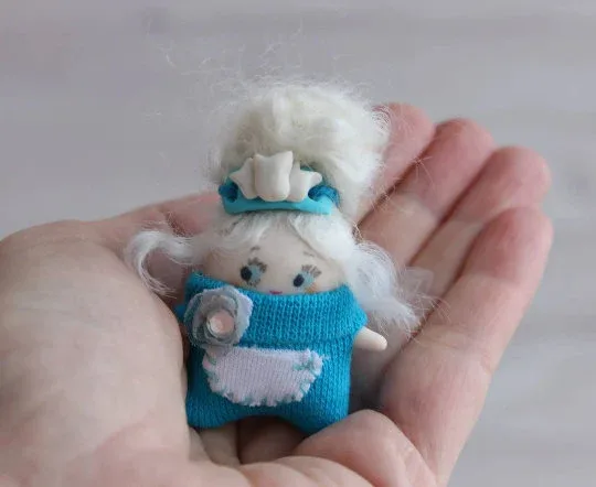 Tooth Fairy, Art Doll, Clay Doll, Handmade Сollectible Polymer Clay Doll Sculpted OOAK Doll, Christmas Present, Birthday Gift for a Girl 2