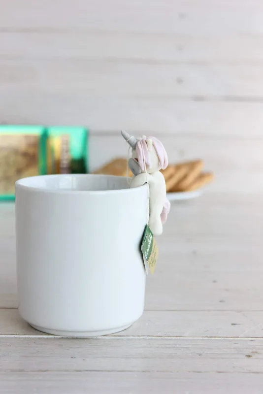 Unicorn Tea Bag Holder, Polymer Clay Unicorn Ornament Cute Unicorn Party Decor, Unicorn Lovers Gifts, Christmas Birthday Gift for Tea Lovers 6