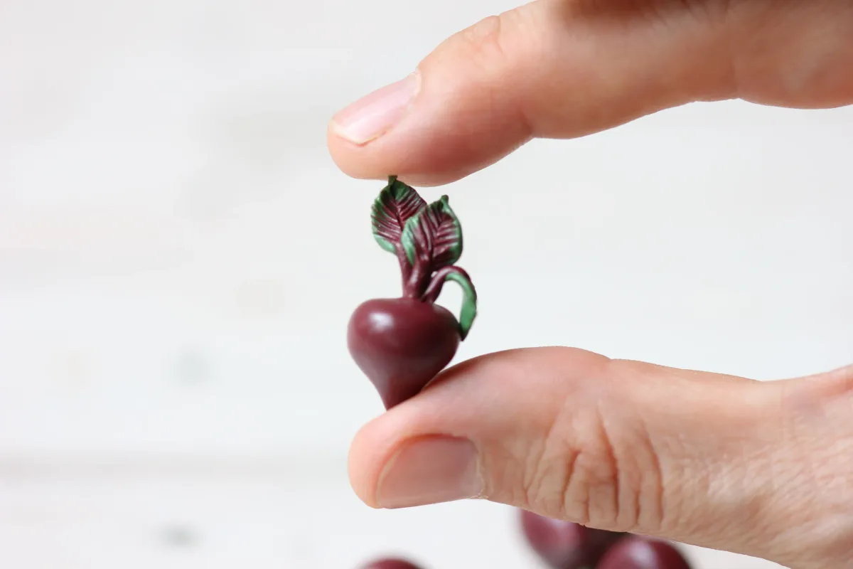 Beetroot Mini Vegetables 1:6 Miniature Food For Dollhouse 5 Pcs Beet Veggies 6