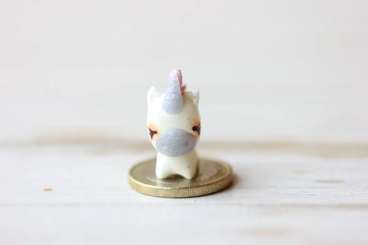 Miniature Cute Unicorn Fairy Garden Unicorn Ornaments Doll House Pet Collection Dollhouse Accessories 3