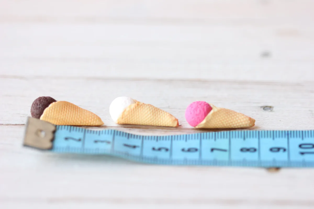 Three Ice Cream Cones Chocolate Raspberries Vanilla Ice Cream Dollhouse Miniature Play Food 1:6 Barbie Doll Montessori Waldorf toys 2