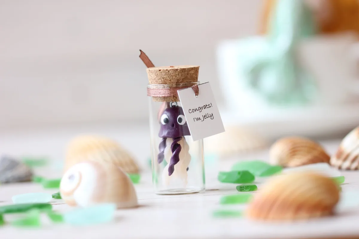 Engagement Gift Jellyfish, Congratulations Gift, Wedding Gift bottle Graduation Present New Job gift, Personalized Gift for Her, for Him