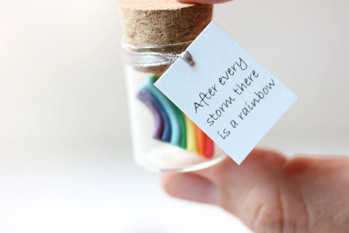 Rainbow Personalized Hope in a Glass Bottle Family Reunion Favor Graduation Job Promotion Moving Gift Motivational Cancer Fighter Present 10