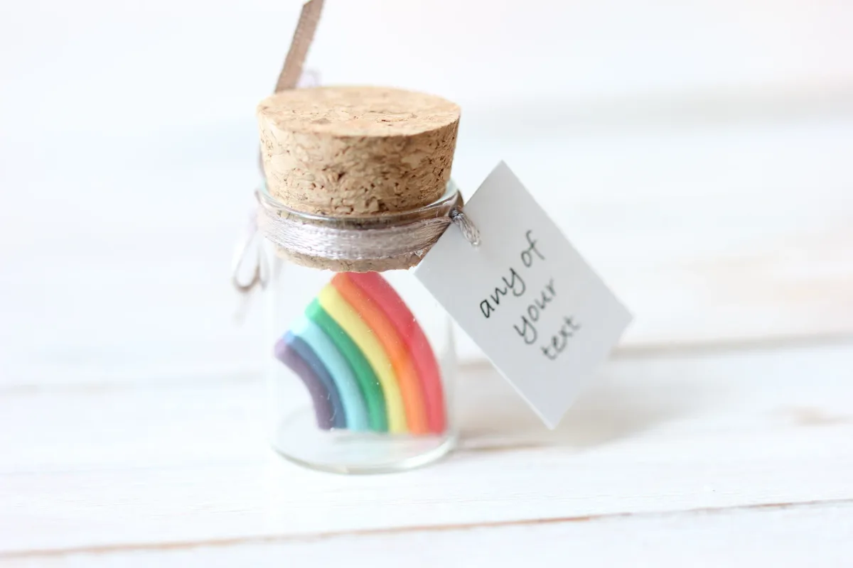 Rainbow Personalized Hope in a Glass Bottle Family Reunion Favor Graduation Job Promotion Moving Gift Motivational Cancer Fighter Present 4