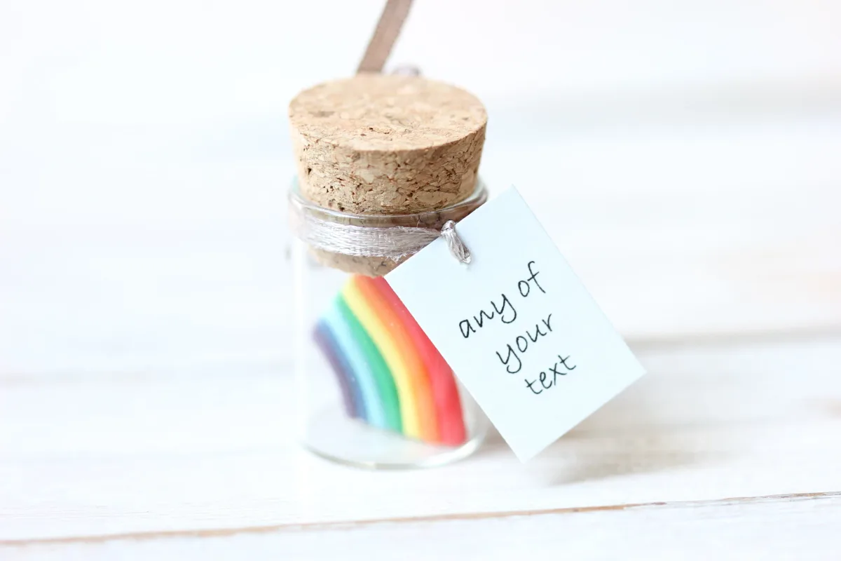 Rainbow Personalized Hope in a Glass Bottle Family Reunion Favor Graduation Job Promotion Moving Gift Motivational Cancer Fighter Present 5