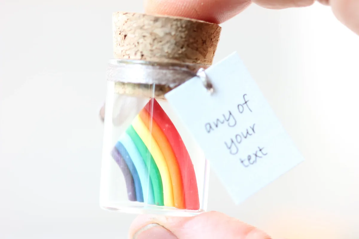 Rainbow Personalized Hope in a Glass Bottle Family Reunion Favor Graduation Job Promotion Moving Gift Motivational Cancer Fighter Present 6