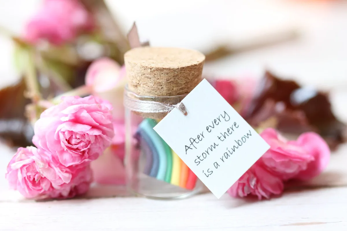Rainbow Personalized Hope in a Glass Bottle Family Reunion Favor Graduation Job Promotion Moving Gift Motivational Cancer Fighter Present 8