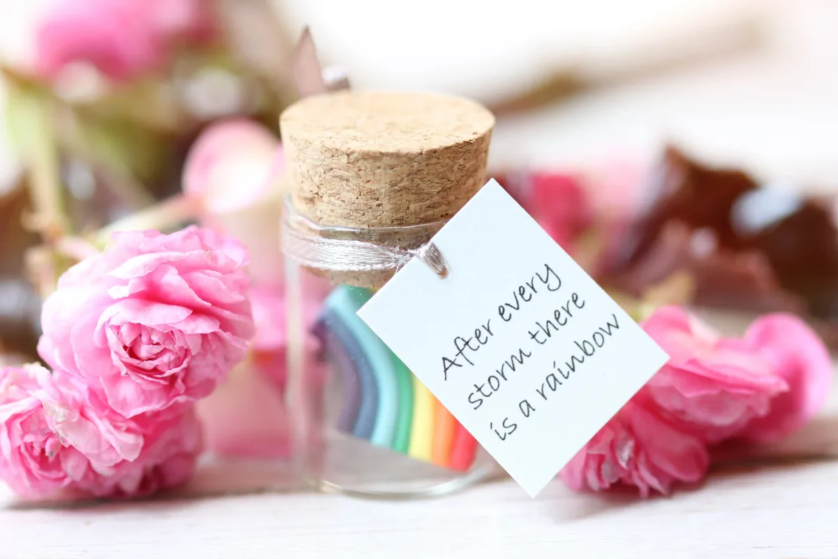 Rainbow Personalized Hope in a Glass Bottle Family Reunion Favor Graduation Job Promotion Moving Gift Motivational Cancer Fighter Present 9