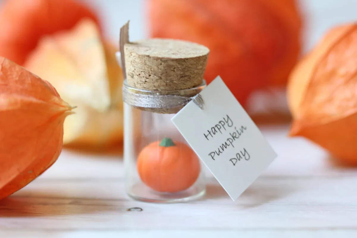 Pumpkin Enchantment Polymer Clay Pumpkin in a Bottle Miniature Halloween Decorations  Holiday  Party Favors Personalized Funny Unique Gift 5