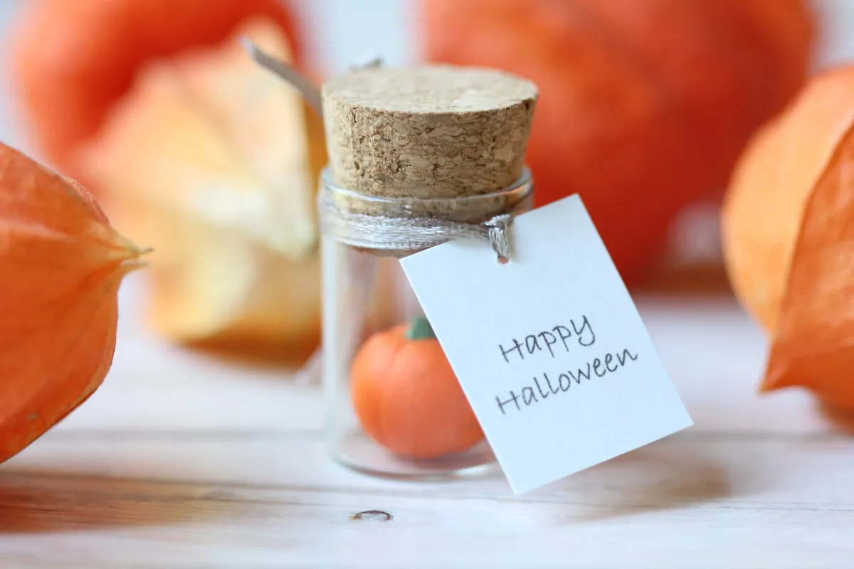 Pumpkin Enchantment Polymer Clay Pumpkin in a Bottle Miniature Halloween Decorations  Holiday  Party Favors Personalized Funny Unique Gift 6