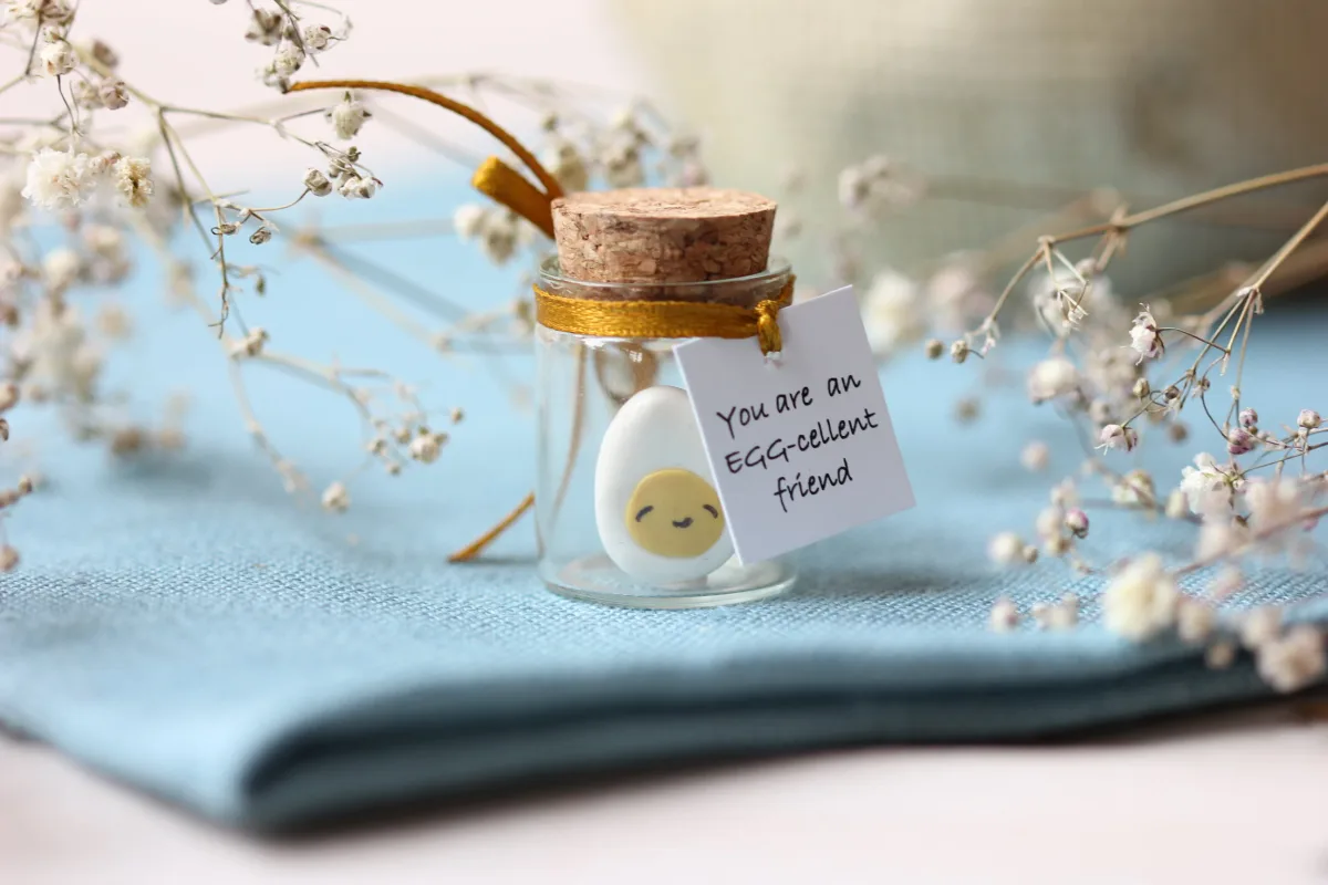 Easter Gift Funny Motivational Gift for Friends Inspirational Quote Miniature Boiled Egg Personalized Party Favors for Teens and Adults 2