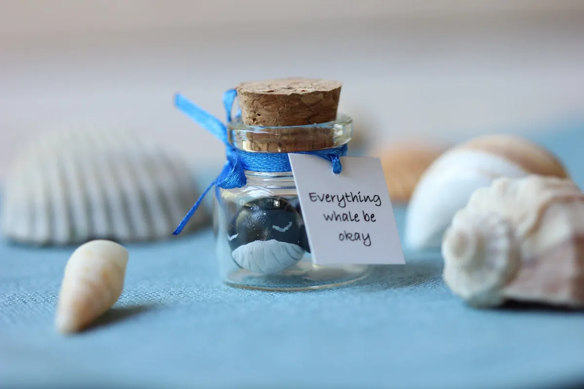 Funny Cute Pun Gift for Whale Lovers Motivational gift for Men Women Inspirational Quote Gift for Him for Her Inexpensive Good Luck Gifts