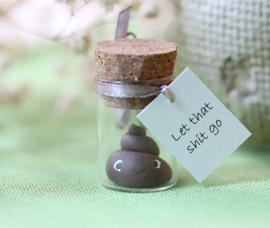 Motivational Polymer Clay Poop in a Bottle with Customizable Tag, Personalized Poop Funny Boyfriend Girlfriend Gift Customized Party Favors 1