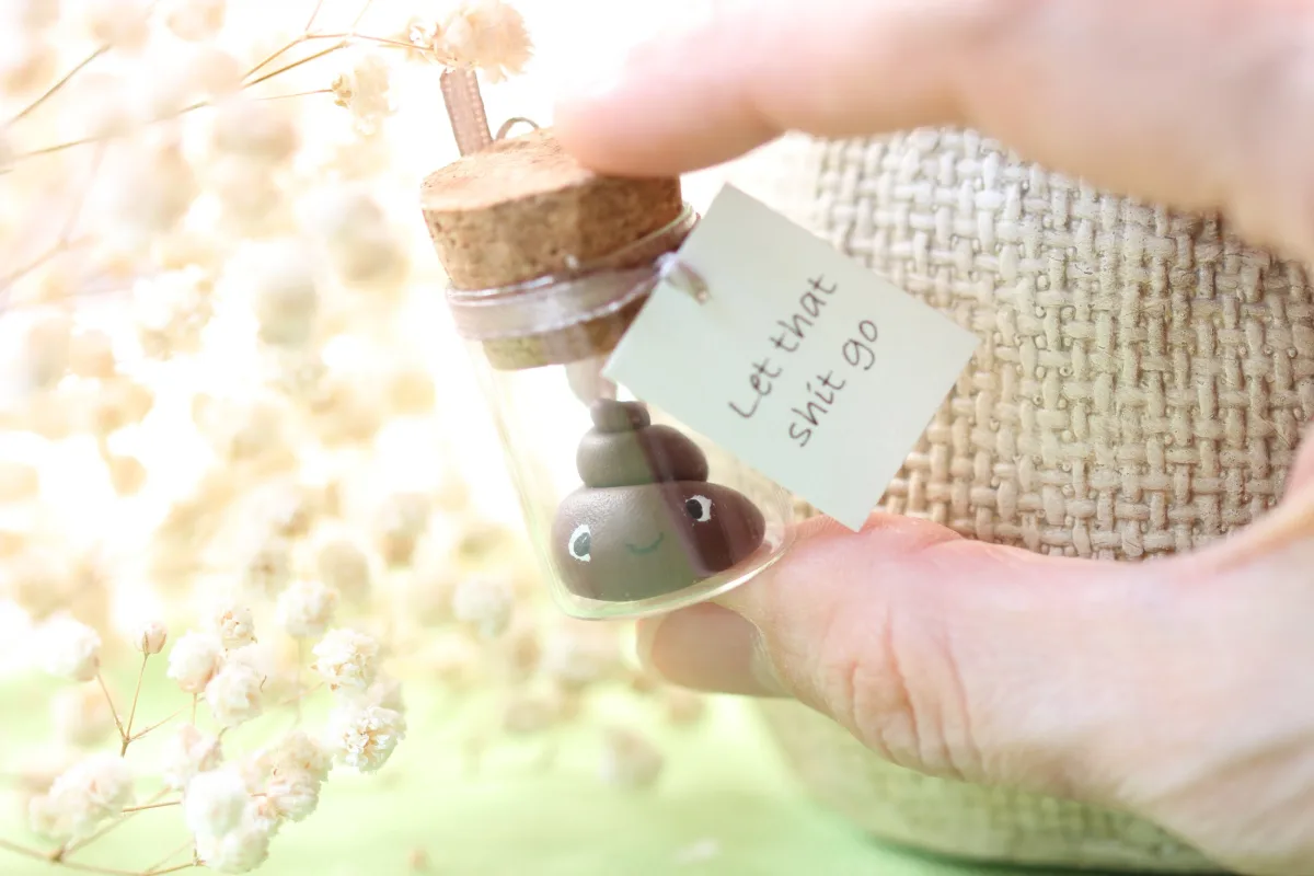 Motivational Polymer Clay Poop in a Bottle with Customizable Tag, Personalized Poop Funny Boyfriend Girlfriend Gift Customized Party Favors 2