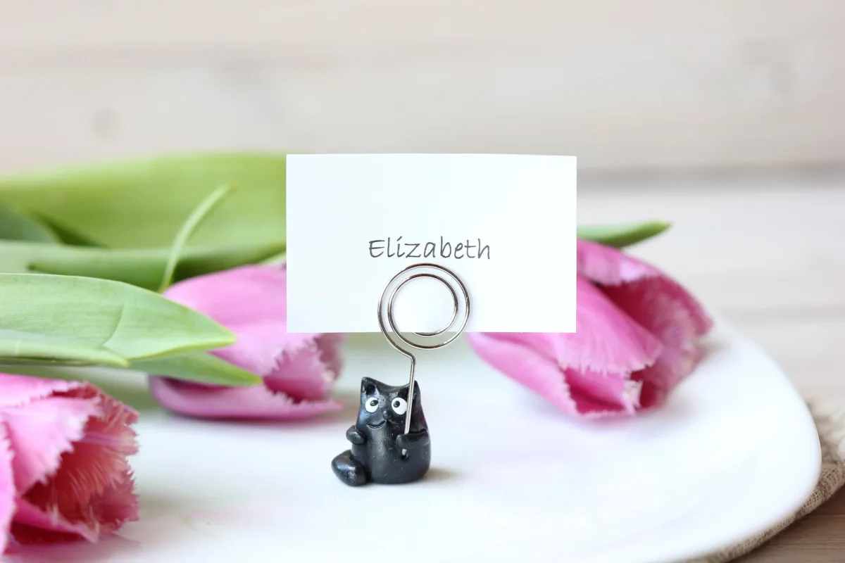 Black Cat Place Card Holders for Party, Wedding Names Cards Holders, Table Number Holder, Photo Holder, Wedding Supplies Price Tag Holders 1