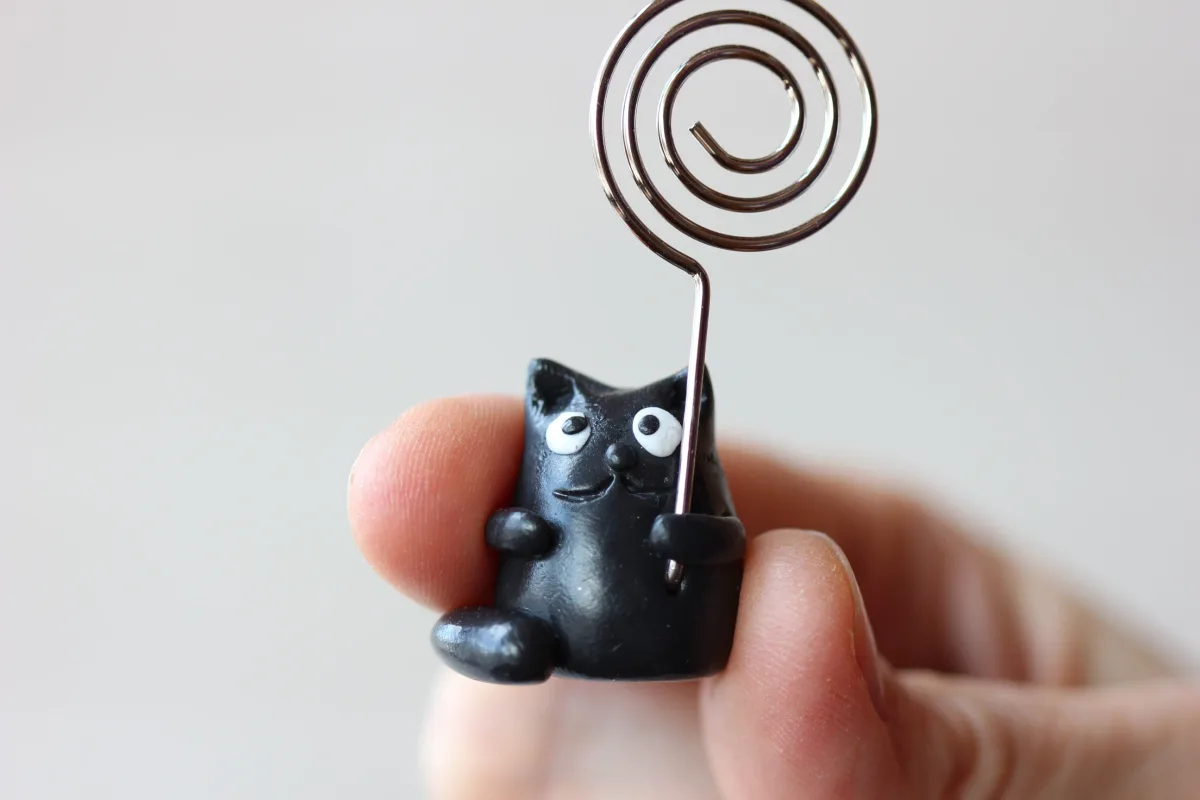Black Cat Place Card Holders for Party, Wedding Names Cards Holders, Table Number Holder, Photo Holder, Wedding Supplies Price Tag Holders 4