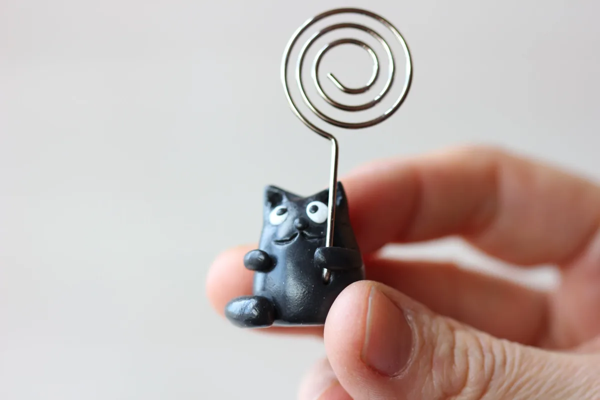 Black Cat Place Card Holders for Party, Wedding Names Cards Holders, Table Number Holder, Photo Holder, Wedding Supplies Price Tag Holders 5