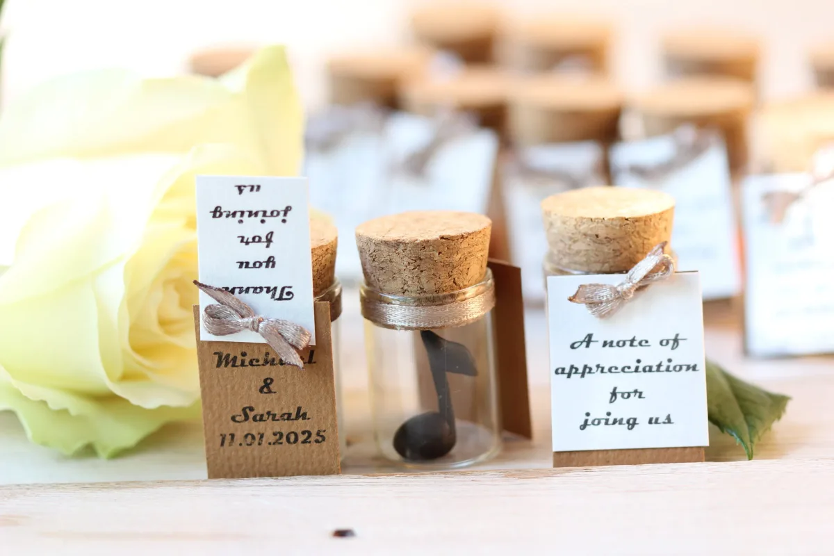 Cherished Moments Glass Keepsake Your Personal Touch in Every Note Musically Themed Wedding Favors for Guests Gift Ideas for Party Favors 9