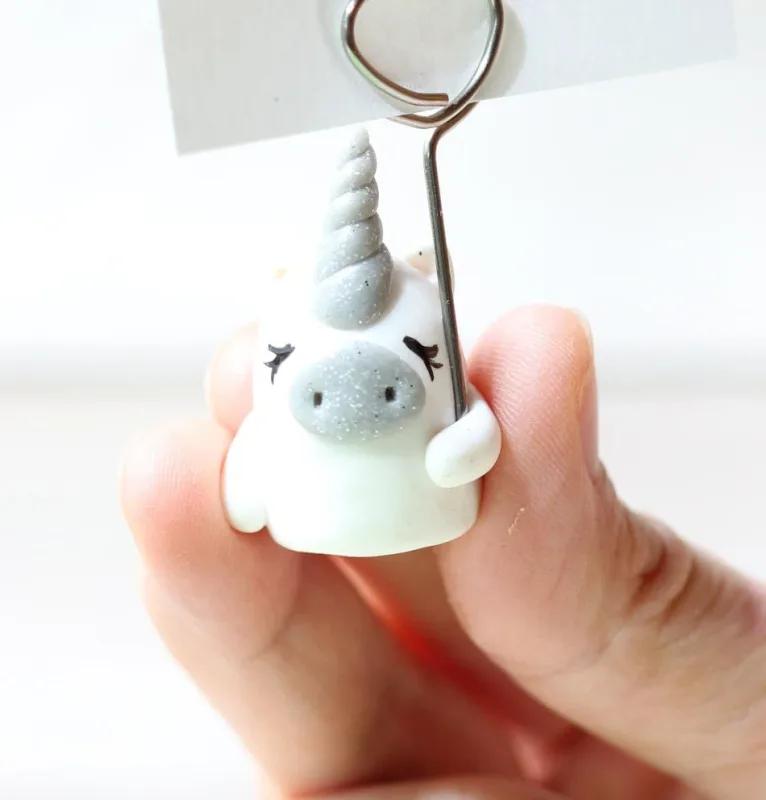 Cute Horn: Handcrafted Unicorn Card Holders for Magical Celebrations Wedding Guests Seating Table Finder Card Bridal Shower Party Favors 1