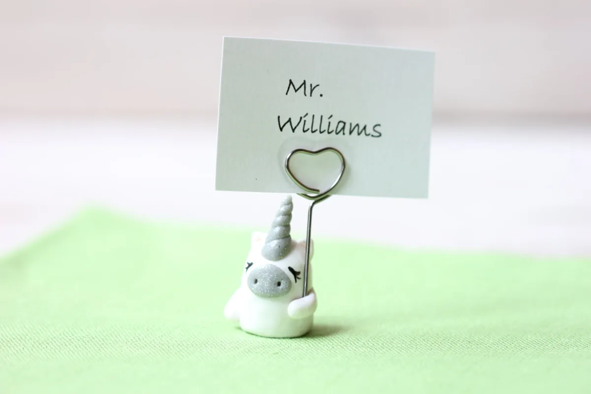 Cute Horn: Handcrafted Unicorn Card Holders for Magical Celebrations Wedding Guests Seating Table Finder Card Bridal Shower Party Favors 2