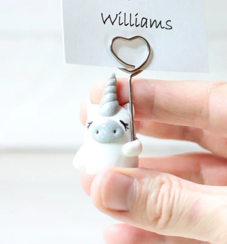 Cute Horn: Handcrafted Unicorn Card Holders for Magical Celebrations Wedding Guests Seating Table Finder Card Bridal Shower Party Favors 3