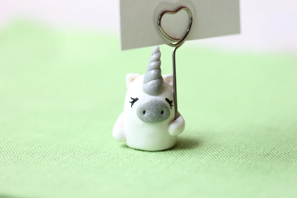 Cute Horn: Handcrafted Unicorn Card Holders for Magical Celebrations Wedding Guests Seating Table Finder Card Bridal Shower Party Favors 4