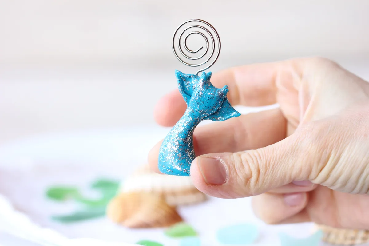 Mermaid's Tail Figurine Custom Birthday Holiday Name Place Card Holders Table Number Photo Holder Party Favors Beach Wedding Supplies 4