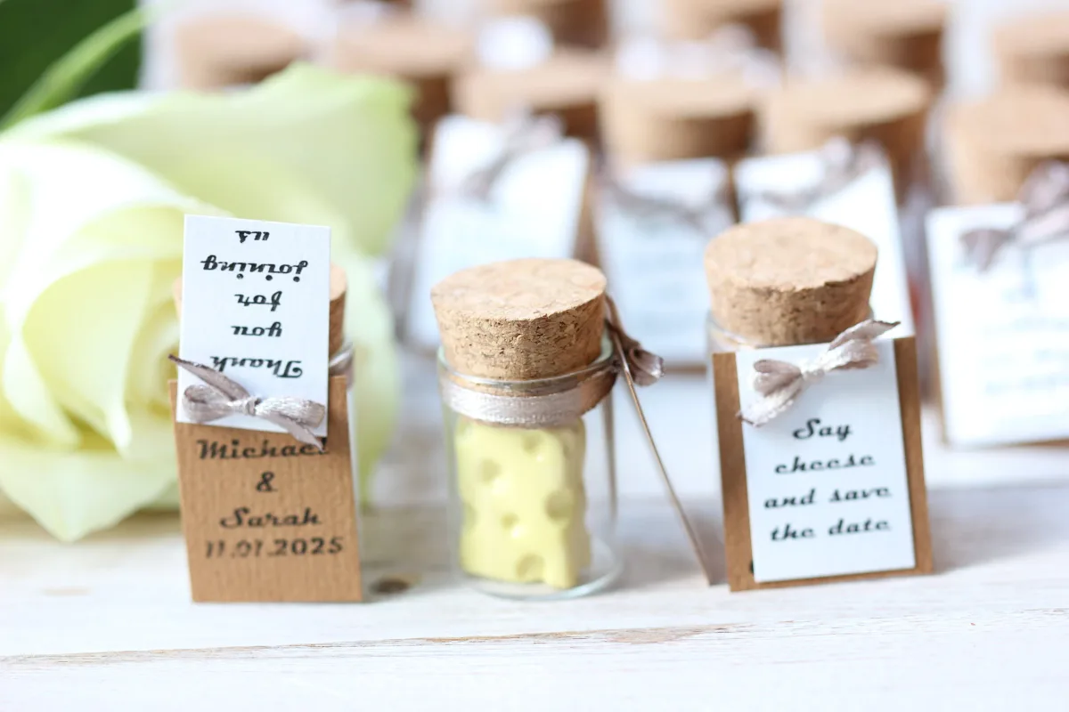 Personalized Keepsake Polymer Clay Piece of Сheese Wedding Favors for Guests Bridal Gifts Wedding Guests Anniversary Gift Ideas Party Favors 3
