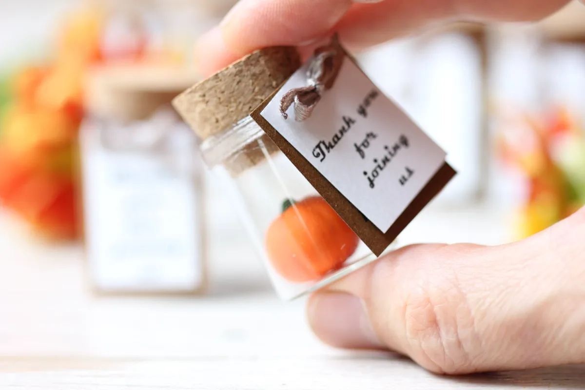 Personalized Pumpkin Keepsake Bottle Autumn Pumpkin Elegance Wedding Favors for Guests Bridal Gifts Wedding Guests Halloween Gift Ideas 4
