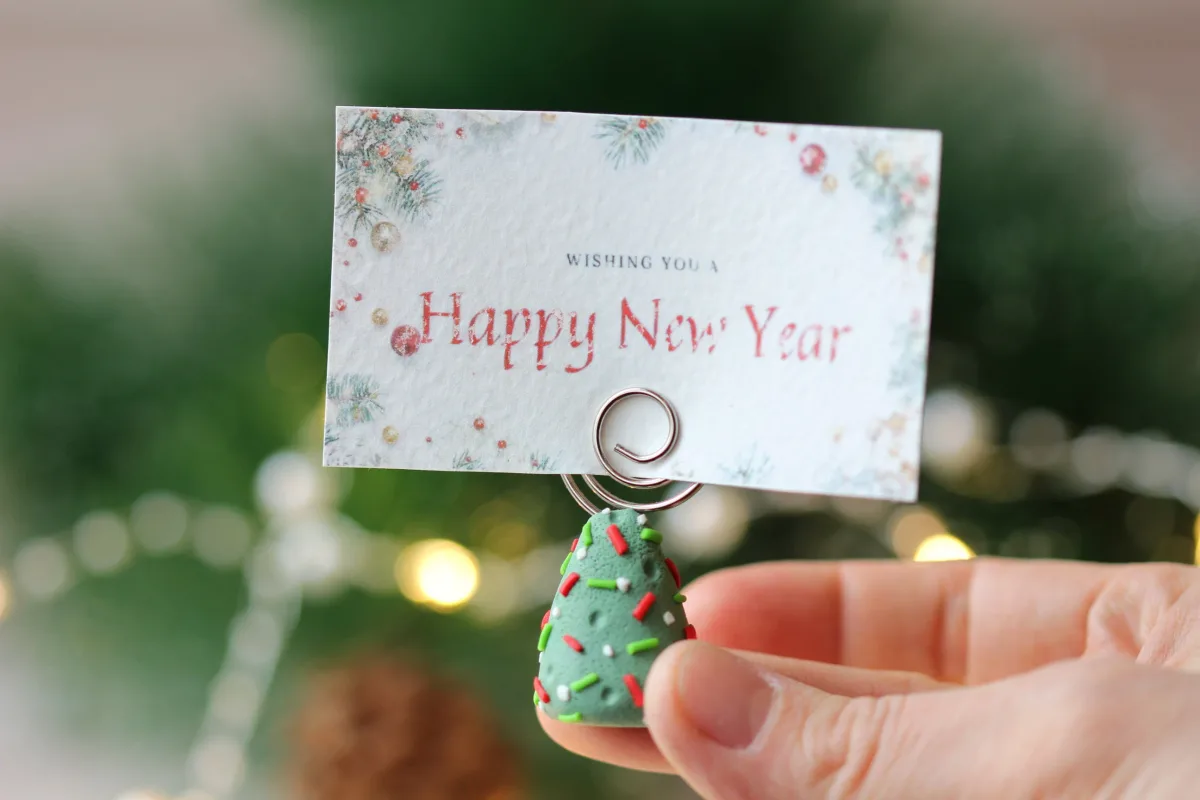 Place Card Holders, Christmas Ornament, Christmas Tree, Cards Guests Seating Table Finder Cards Wedding Supplies Price Tag Holders, Set of 2 7