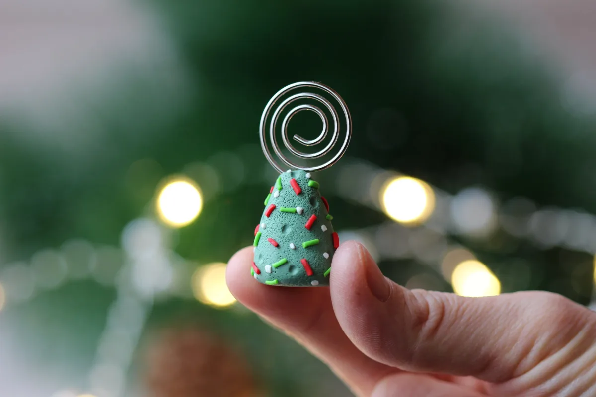 Place Card Holders, Christmas Ornament, Christmas Tree, Cards Guests Seating Table Finder Cards Wedding Supplies Price Tag Holders, Set of 2 9