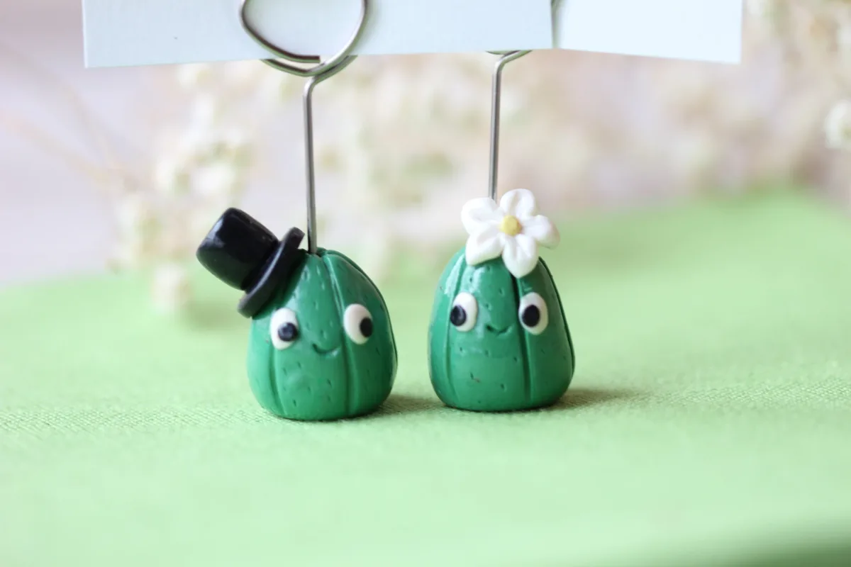 Prickly Pair Wedding Card Holders Bride and groom cacti Guests Seating Table Finder Cards Wedding Bridal Shower Decoration Party favors 2