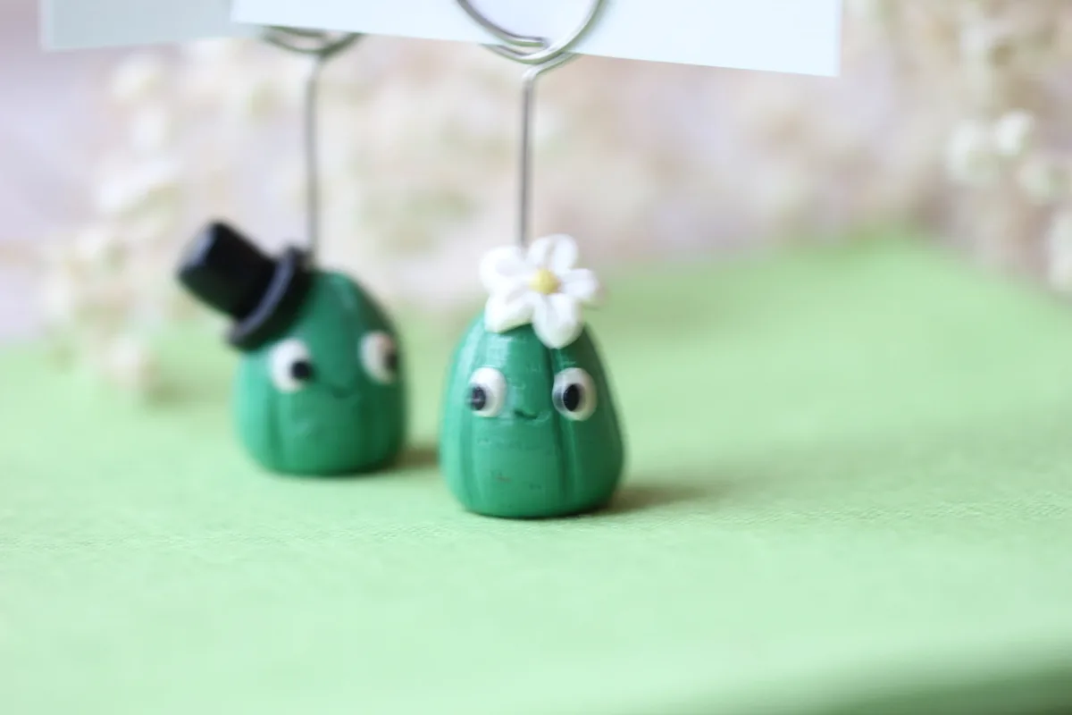 Prickly Pair Wedding Card Holders Bride and groom cacti Guests Seating Table Finder Cards Wedding Bridal Shower Decoration Party favors 3