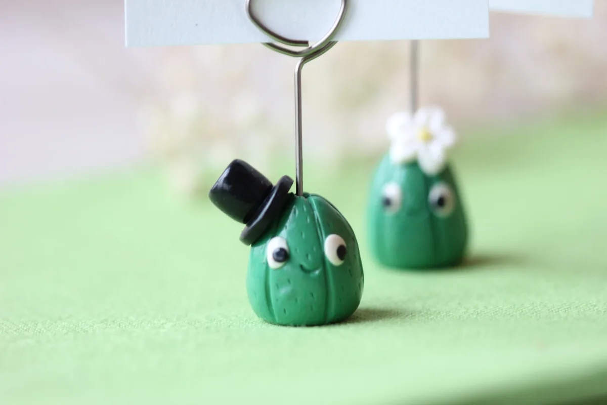 Prickly Pair Wedding Card Holders Bride and groom cacti Guests Seating Table Finder Cards Wedding Bridal Shower Decoration Party favors 4