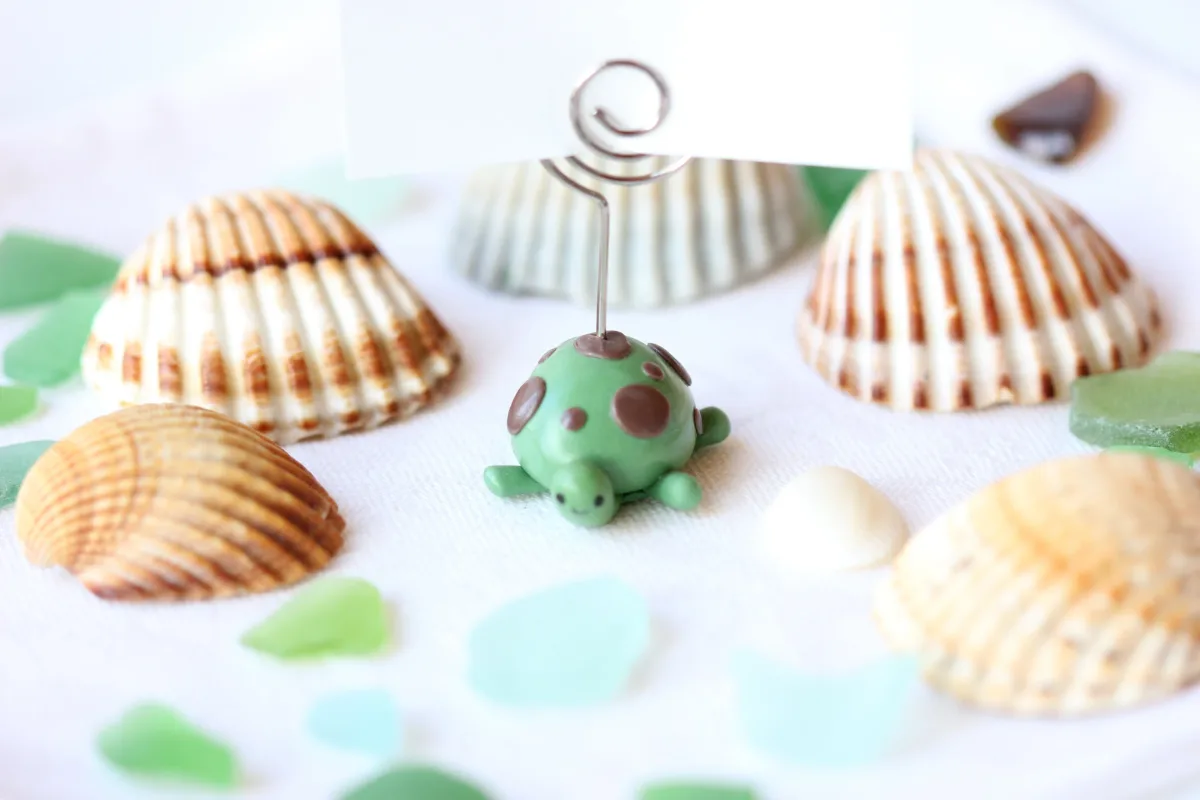 Turtle Figurine Custom Birthday Holiday Name Place Card Holders Table Number Photo Holder Party Favors Beach Wedding Supplies Turtle Lovers 2