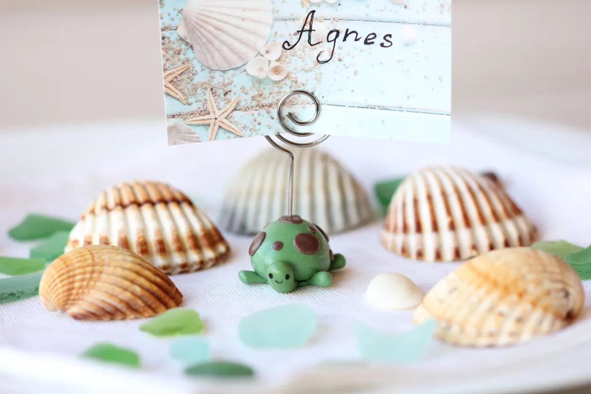 Turtle Figurine Custom Birthday Holiday Name Place Card Holders Table Number Photo Holder Party Favors Beach Wedding Supplies Turtle Lovers 3